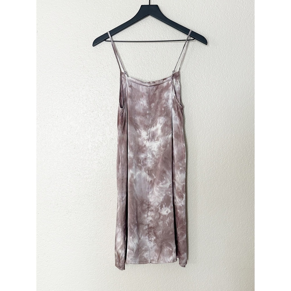 ATM Anthony Thomas Melillo 100% Silk Tie Dye Slip Mini Dress Mushroom Size S - Picture 6 of 8